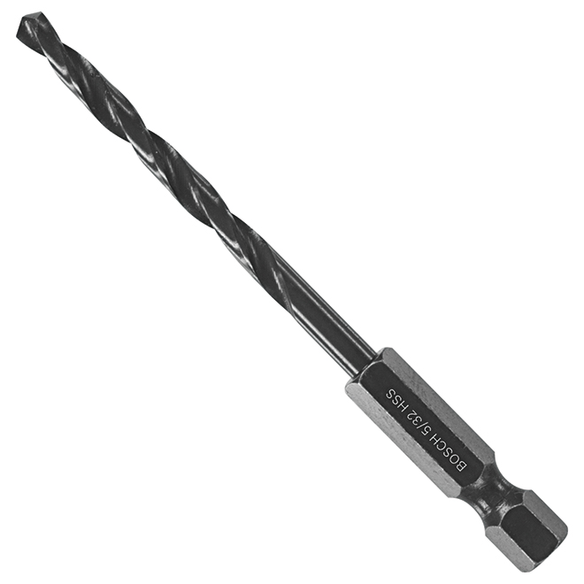 Bosch Impact Drill Bit - 5/32-in dia x 3 1/8-in L - 1/4-in Hex Shank - 135° Split Point - Black Oxide