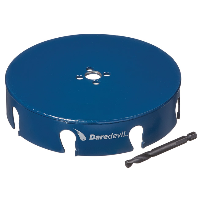 Bosch DareDevil Recessed Lighting Hole Saw - 6 3/8-in Dia x 6-in L - 1 1/4-in Cutting Depth - Hex Shank - Carbide Teeth
