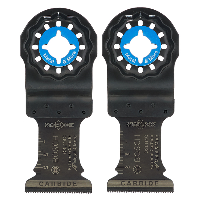 Bosch Starlock Oscillating Plunge Cut Blades - Carbide Teeth - 2 Per Pack - 4-in L x 1 1/4-in w