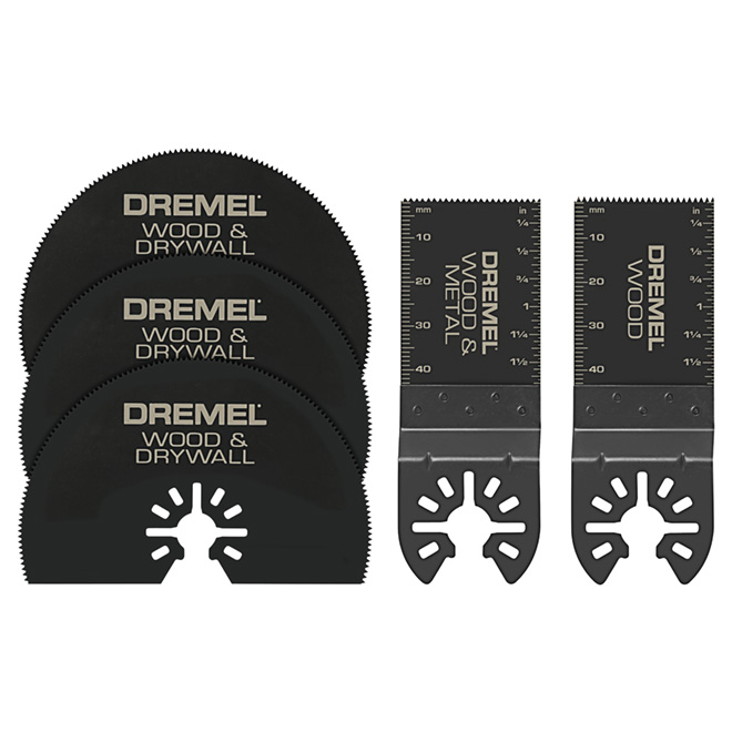 Dremel Multi-Max Oscillating Tool Accessories Kit - Bi-Metal - Black - Set of 5