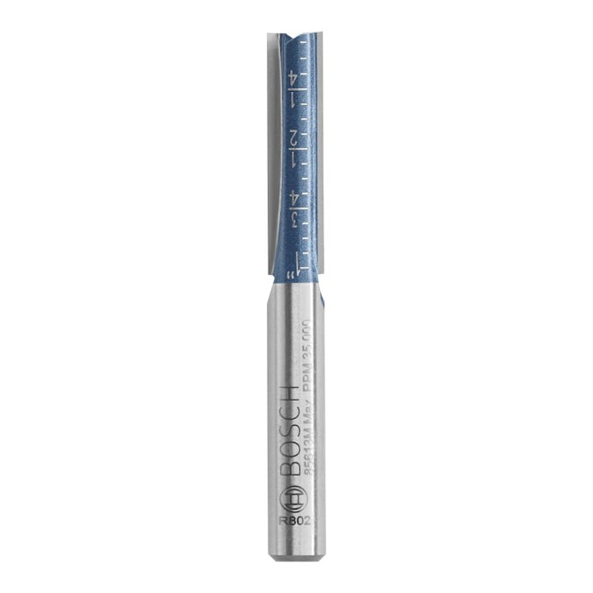 Bosch 1/4-in x 1-in Carbide-Tipped 2-Flute Straight Bit