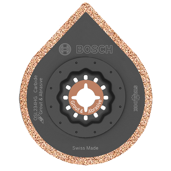 Bosch Starlock Oscillating Hybrid Grout Blade - Carbide Grit - 1 Per Pack - 2 3/4-in L x 2 3/4-in W