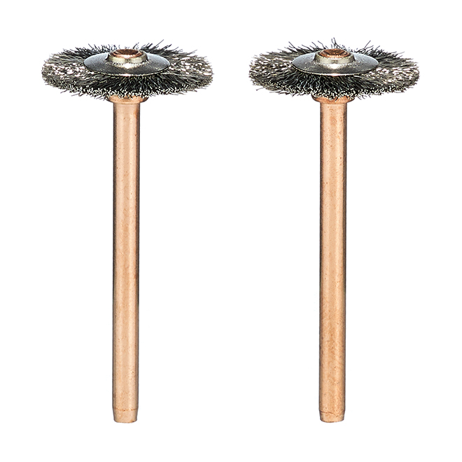 Dremel Stainless Steel Brushes - Silver - 2 Per Pack - 1 3/4-in L x 3/4-in Dia