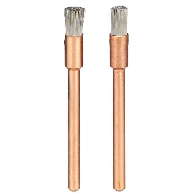 Dremel Stainless Steel Brush - 1/8-in Dia x 1 27/32-in L - 1/64-in Round Shank - 2 Per Pack