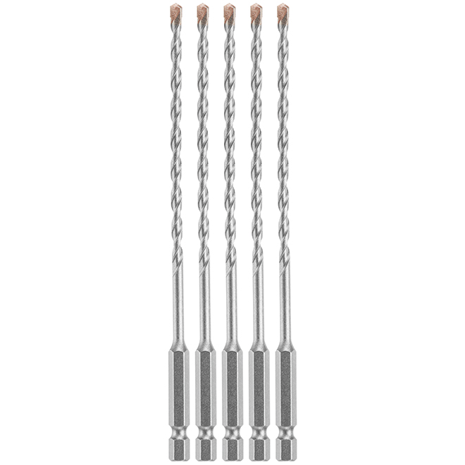 Bosch Impact Tough Masonry Drill Bit - Carbide Tipped - Hex Shank - 6-in L x 3/16-in Dia