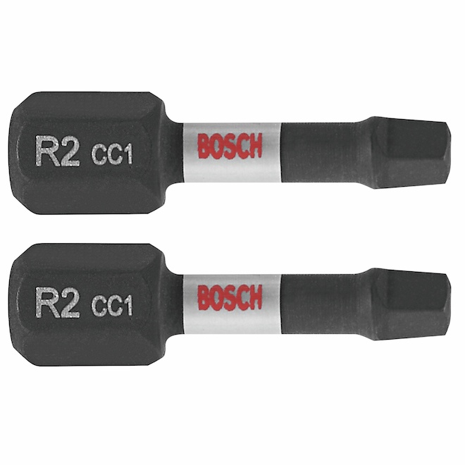 Bosch Impact Drill/Driver 1-in #2 Square Steel 2-Bit Set - Hex Shank