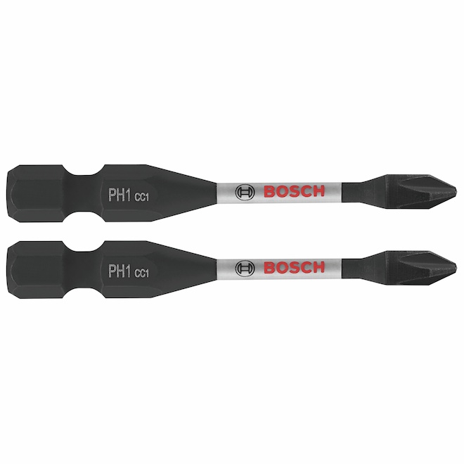 Bosch Impact Drill/Driver 2-in Steel #1 Phillips 2-Bit Set - Hex Shank