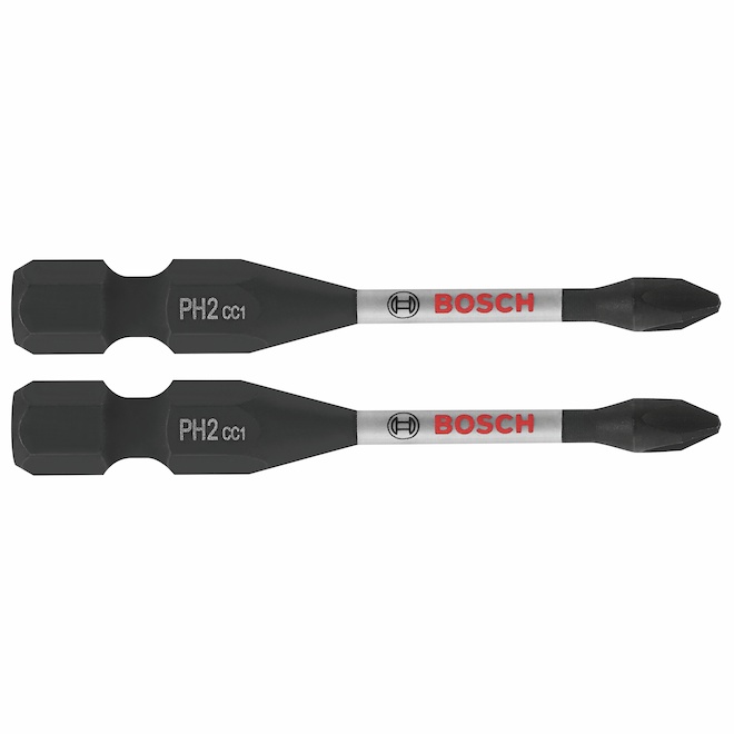 Bosch Impact Drill/Driver 2-in Steel #2 Phillips 2-Bit Set - Hex Shank