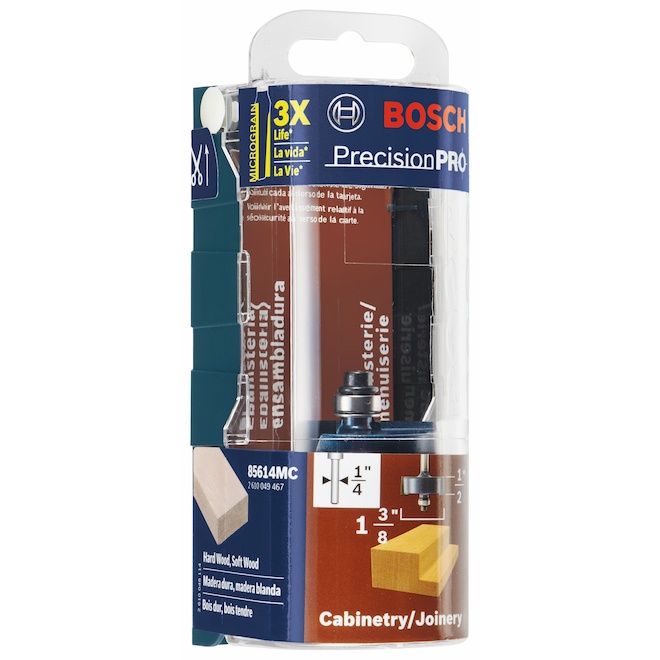 Bosch Carbide-Tipped Rabbeting Router Bit 1/2-in x 1/2-in