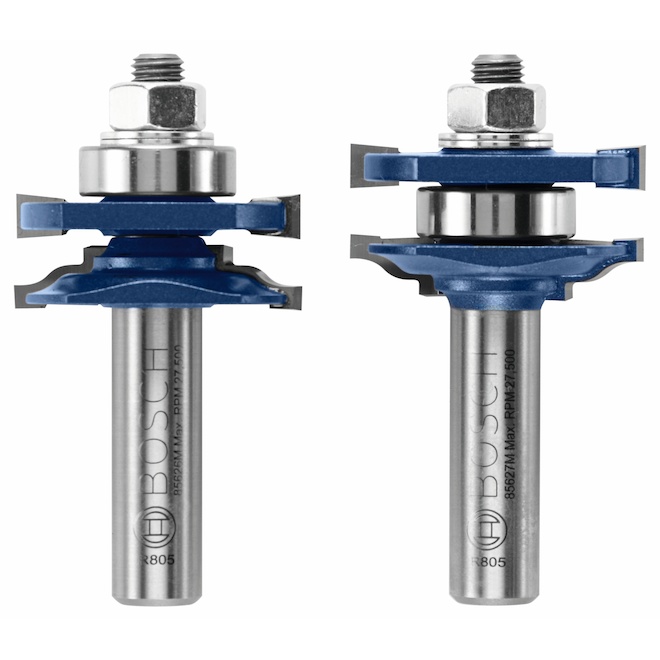 Bosch Carbide-Tippped Ogee Stile and Rail Bit Set 3/4-in 2/pk