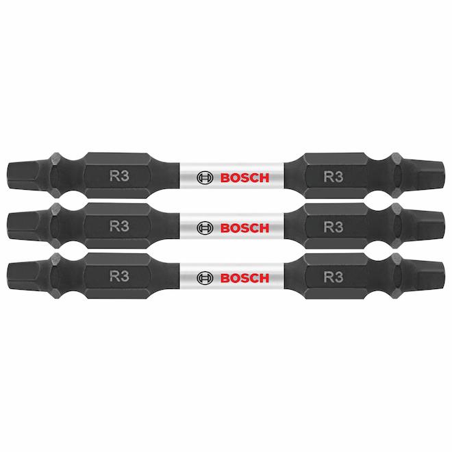 Bosch Impact Tough 3-Pack #3 2.5-in Square Double Ended Driver Bits