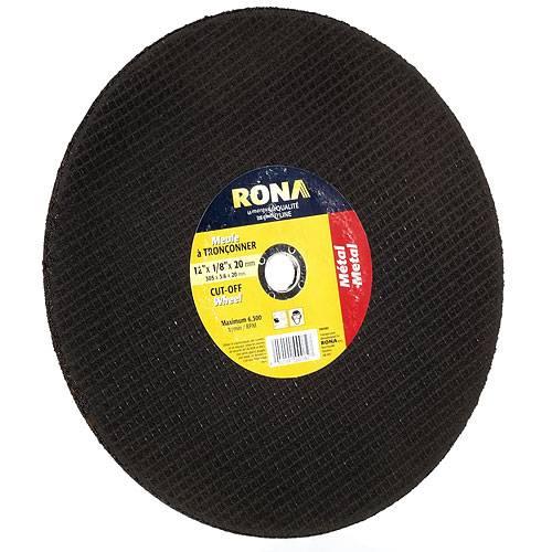 Rona Masonry Cutting-Off Wheel - 12-in Dia x 1/8-in T - 25/32-in Arbor - Silicon Carbide