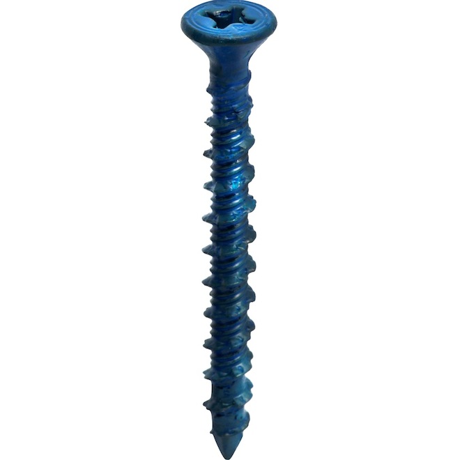 Buildex 10-Count 3/16-In x 1.25-in Blue Steel Self-Tapping Concrete Screw
