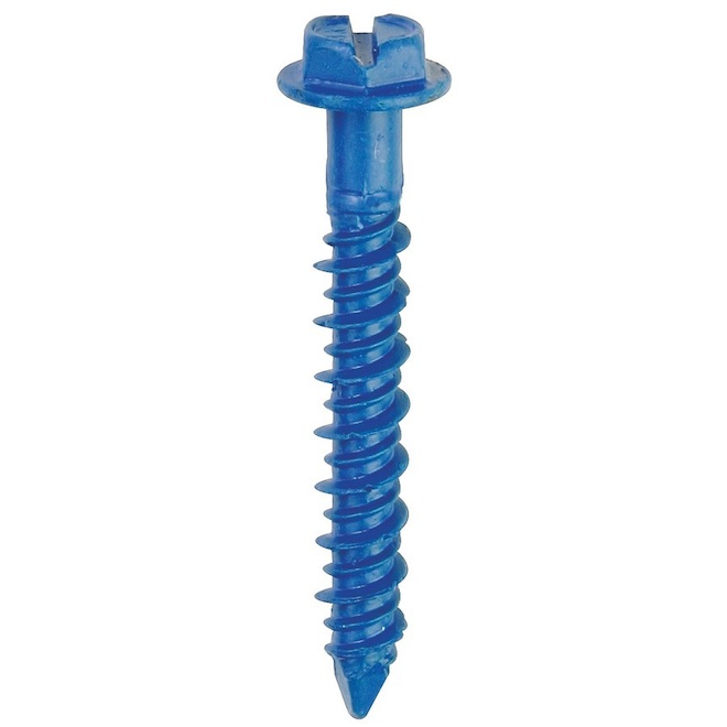 Buildex 10-Count 3/16-In x 1.25-in Blue Steel Self-Tapping Concrete Screw