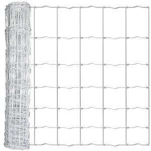 Fencer Wire Graduated Mesh Galvanized Steel Knotted Farm Fence - 15/13.5 Gauge - 3 x 100-ft