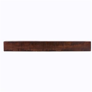 Dogberry Collections 60 W x 6.25 D x 5.5-in H Mahogany Wood Rustic Mantel Shelf