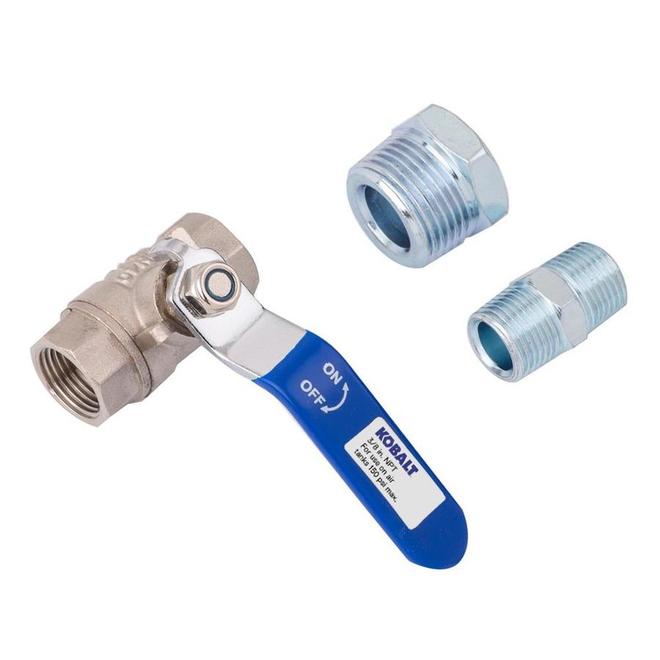 Kobalt NPT Shut Off Kit with 3/4-In Port 3/8-In