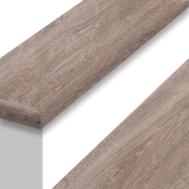 Durastair Stairtreads and Riser Kit 12.25 x 50-in Vinyl - Riverstone Oak