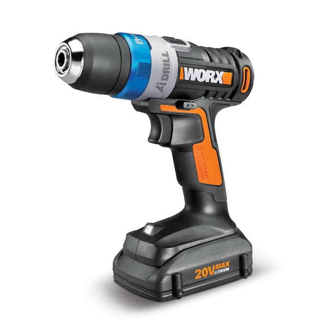 WORX 20-Volt Max 3/8-in Variable Speed Cordless Drill with Battery and Charger