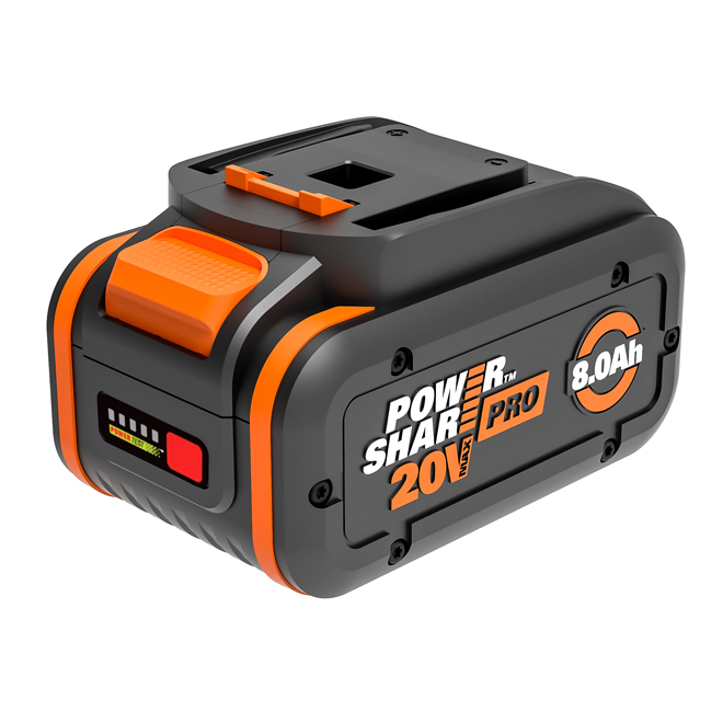 Worx High-Capacity Batterie Power Share Pro 20V 8.0 Ah