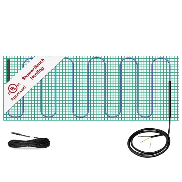 WarmlyYours Tempzone™ 1-in x 2.7-in 120V Green Bench Mat