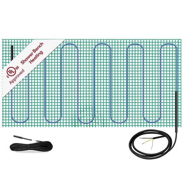 WarmlyYours Tempzone™ 1.3-in x 2.7-in 120V Green Bench Mat