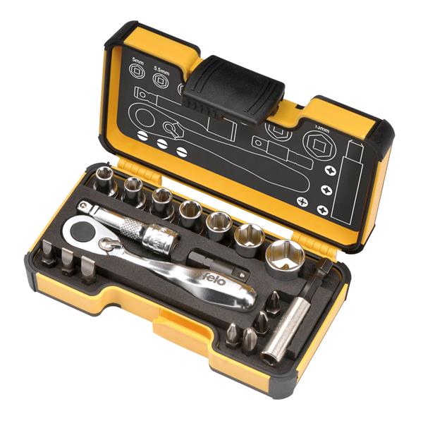 Felo Metric Pocket Size Ratchet Set - 18-Piece