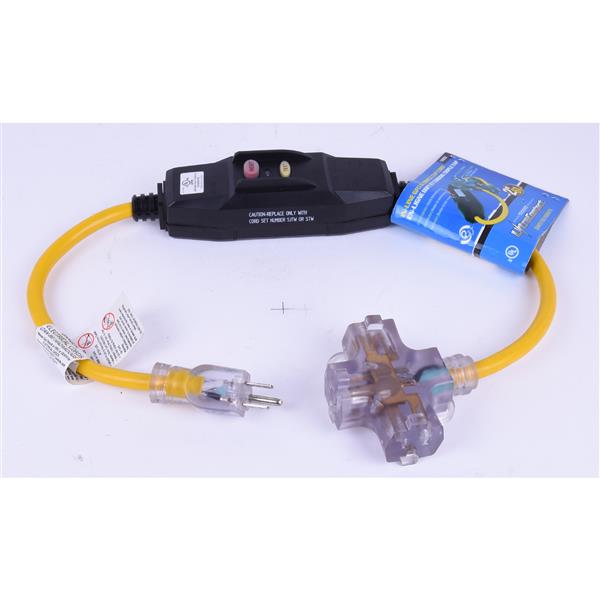 Toolway Coupler with Circuit Breaker for Leak - 3 Outlets - 125 V