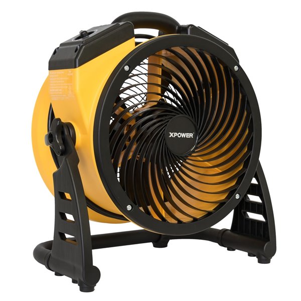XPOWER FC-100 Multipurpose Pro Air Circulator Utility Fan - 11-in - Yellow