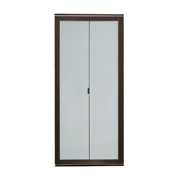 Colonial Elegance 1-Lite MDF Bilfod Closet Door with Mounting Hardware - 36-in x 80-in - Mocha