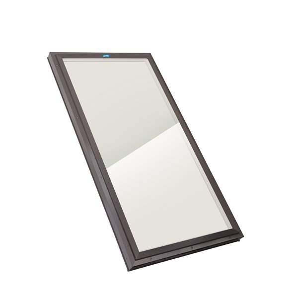 Columbia Double Glazed Bronze 22.5 x 34.5 Curb Mount Glass Fixed Skylight - Brown