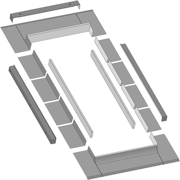 FAKRO Thermo Flashing for Fixed (FX) Deck Mount Skylight Model 312