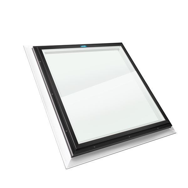 Columbia Triple Glazed Clear 46.5 x 46.5 Self Flashing Glass Fixed Skylight - Black