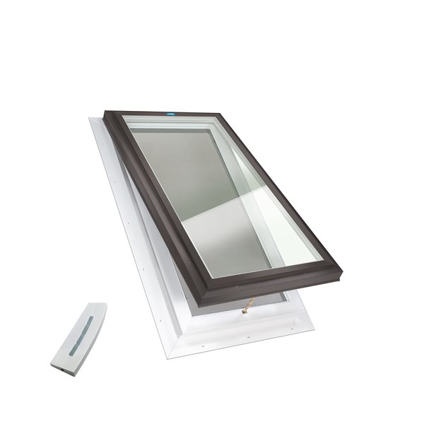 Columbia Double Glazed Clear 22.5 x 46.5 Self Flashing Deluxe Electric Venting Glass Skylight