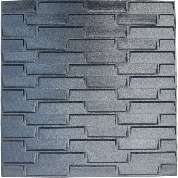 Black Faux Brick Self Adhesive 3D Wall Panel, 5-Pack