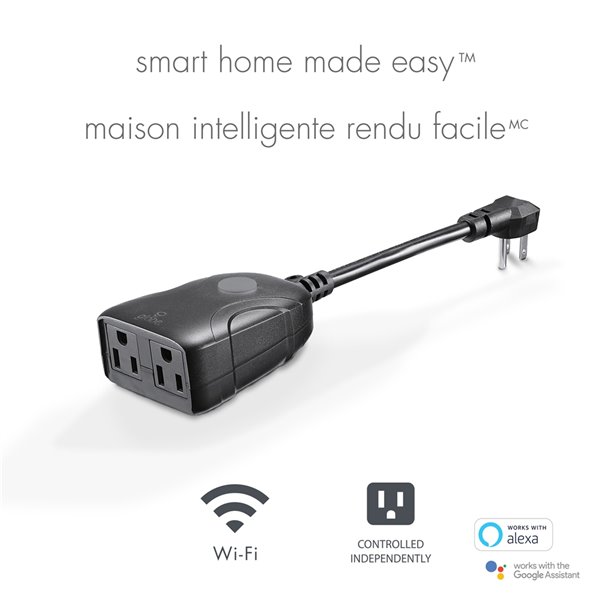 Globe Electric 120-volt 2-outlet Outdoor Smart Plug