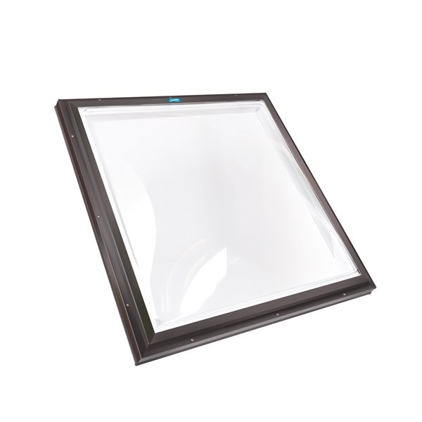 Columbia Double Glazed Clear 36.5 x 36.5 Acrylic Dome Skylight - Brown