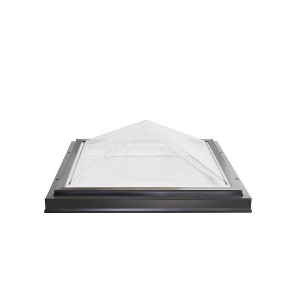 Columbia Double Glazed Clear 34.5 x 34.5 Acrylic Pyramid Skylight - Brown