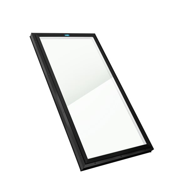 Columbia Double Glazed Clear 30.5 x 46.5 Curb Mount Glass Fixed Skylight - Black