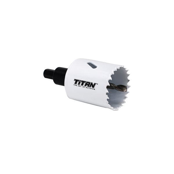Titan Building Products 1 3/4-in White Bimetal 6x6 Hole Saw and Mandrel
