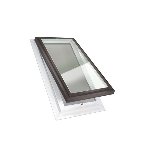 Columbia Double Glazed Clear 22.5 x 22.5 Self Flashing Manual Venting Glass Skylight - Brown