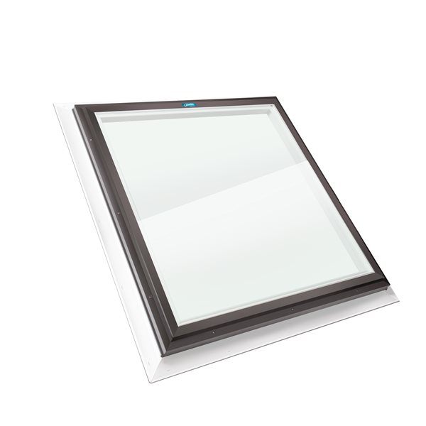 Columbia Triple Glazed Clear 30.5 x 30.5 Self Flashing Glass Fixed Skylight - Brown
