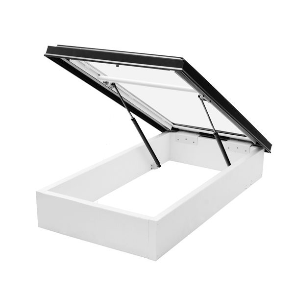 Columbia Double Glazed Clear 22.5 x 46.5 Glass Roof Access Hatch - Black