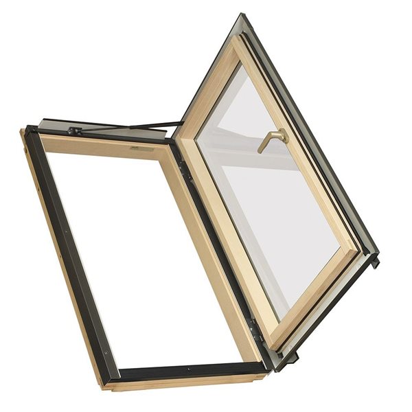 FAKRO 22-1/4 x 37-3/8 Deck Mount Laminated Glass Roof Egress Window - Right