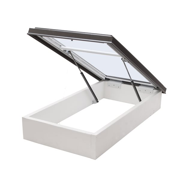 Columbia Double Glazed Clear 22.5 x 34.5 Glass Roof Access Hatch - Brown