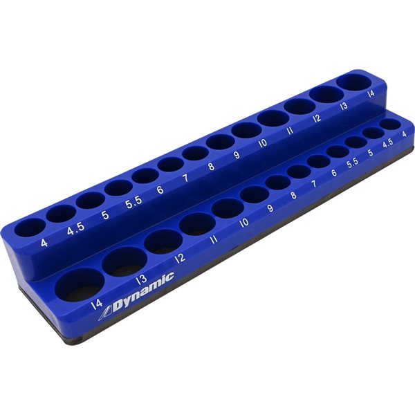 Dynamic Tools 1/4-in Drive Magnetic Organizer for 26 Metric Sockets