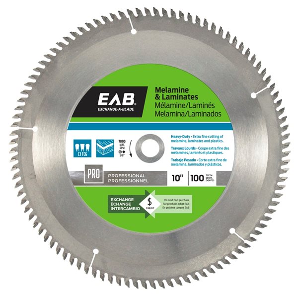 Exchange-A-Blade 100-Tooth 10-in Dry Cut Only Standard Tooth Carbide Circular Saw Blade