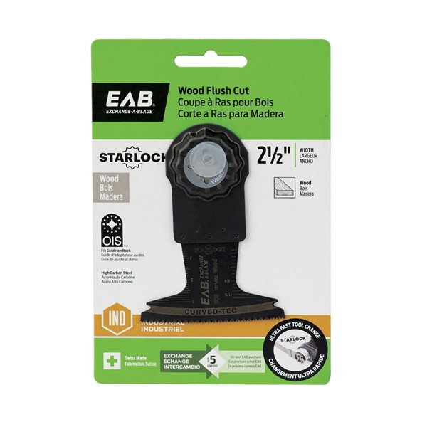 Exchange-A-Blade 2 1/2-in High Carbon Steel Starlock Cutting Oscillating Tool Blade