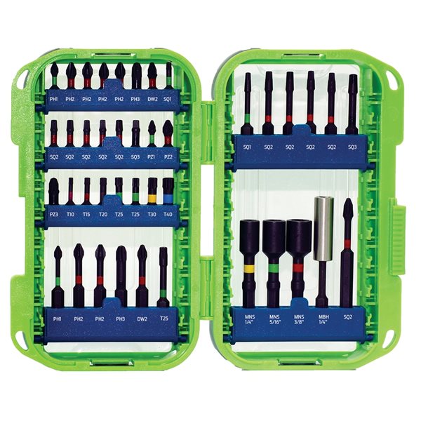 Stay Sharp Assorted Phillips/Square/Torx Impact Driver Bit Set - 41-Piece