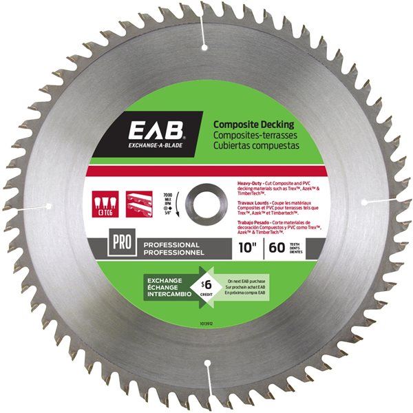 Exchange-A-Blade 60-Tooth 10-in Standard Tooth Carbide Circular Saw Blade - Dry Cut Only